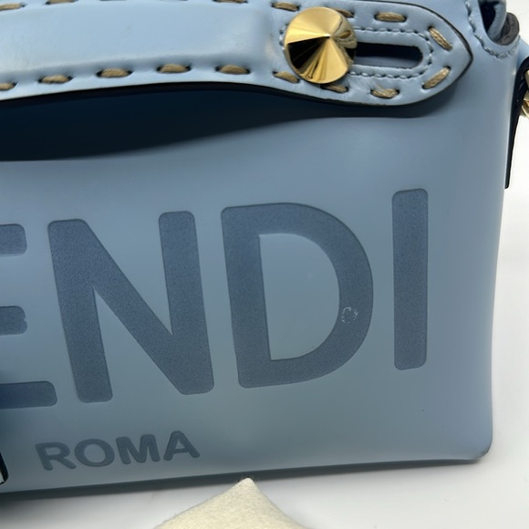 Fendi By The Way blue leather mini shoulder bag with dust bag & tags - Picture 8 of 16